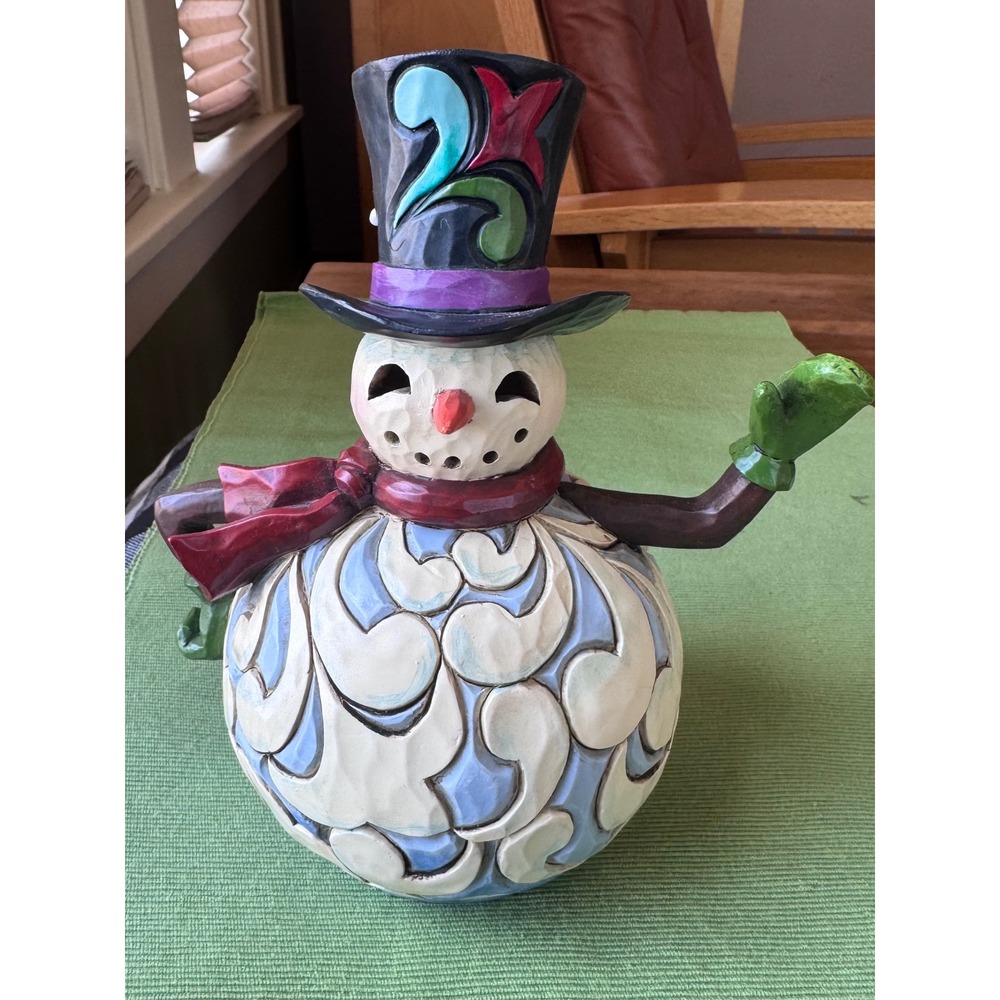 Jim Shore Heartwood Creek 4032483 Light Up Snowman Top Hat Christmas Reitired! - Picture 5 of 12